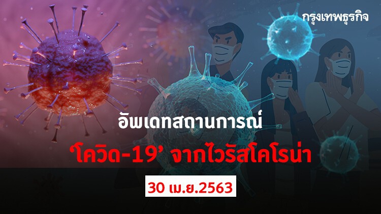 อัพเดทสถานการณ์ 'โควิด-19' จากไวรัสโคโรน่า (30 เมษายน 2563)