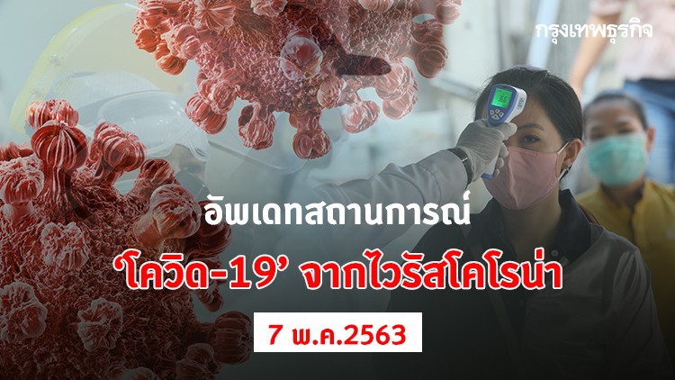 อัพเดทสถานการณ์ 'โควิด-19' จากโคโรนาไวรัส วันที่ 7 พฤษภาคม 2563