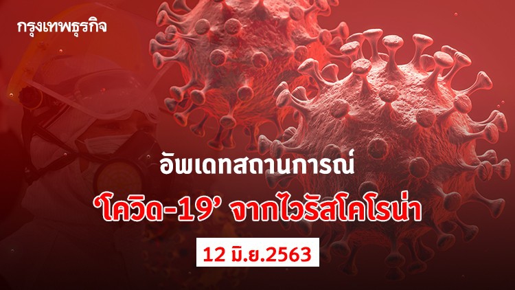 อัพเดทสถานการณ์ 'โควิด-19' จากไวรัสโคโรน่า (12 มิถุนายน 2563)