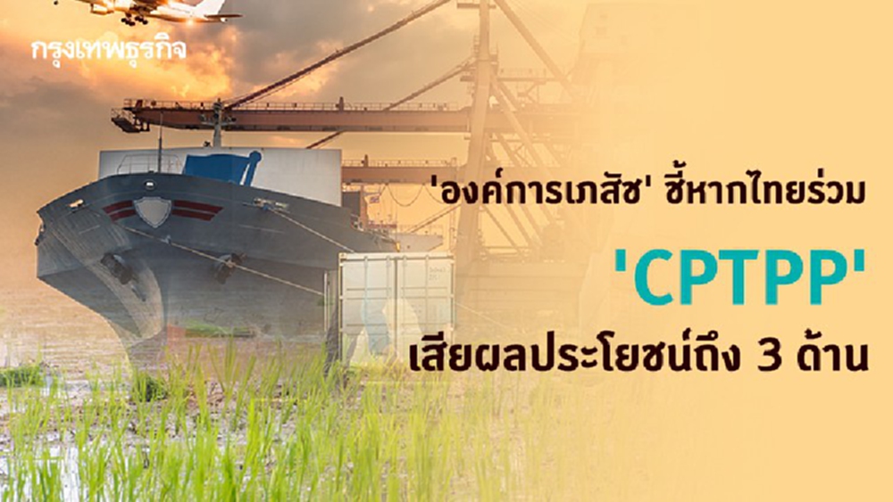 'องค์การเภสัช' ชี้หากไทยร่วม 'CPTPP' เสียผลประโยชน์ 3 ด้าน 
