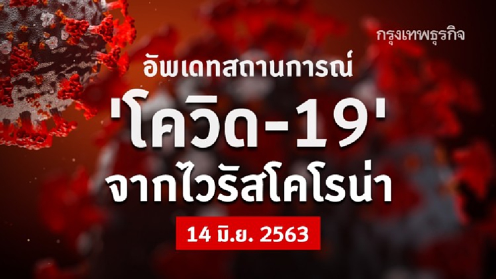 อัพเดทสถานการณ์ 'โควิด-19' จากไวรัสโคโรน่า (14 มิถุนายน 2563) 