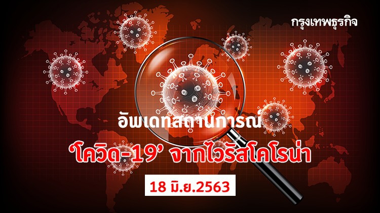 อัพเดทสถานการณ์ 'โควิด-19' จากไวรัสโคโรน่า (18 มิถุนายน 2563)