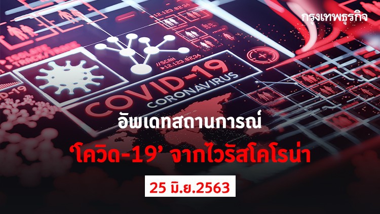 อัพเดทสถานการณ์ 'โควิด-19' จากไวรัสโคโรน่า (25 มิถุนายน 2563)