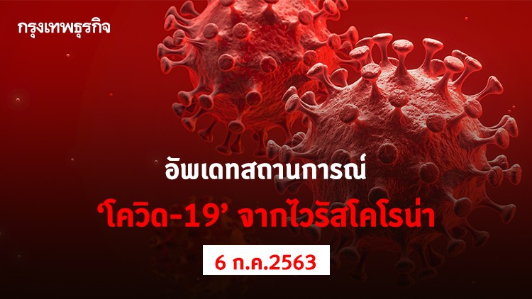 อัพเดทสถานการณ์ 'โควิด-19' จากไวรัสโคโรน่า วันที่ 6 กรกฎาคม 2563
