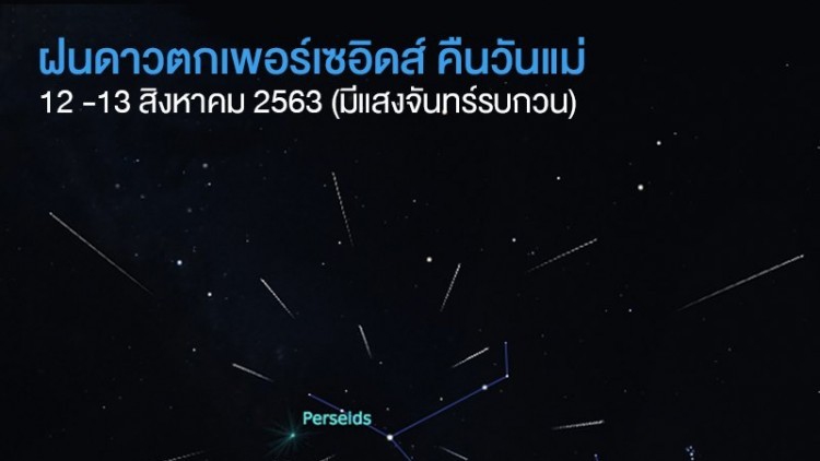 12 สิงหาคมนี้ รอชม 'ฝนดาวตกเพอร์เซอิดส์' ลุ้นสูงสุด 110 ดวงต่อชั่วโมง