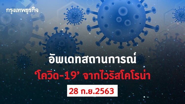 อัพเดทสถานการณ์ 'โควิด-19' วันที่ 28 กันยายน 2563