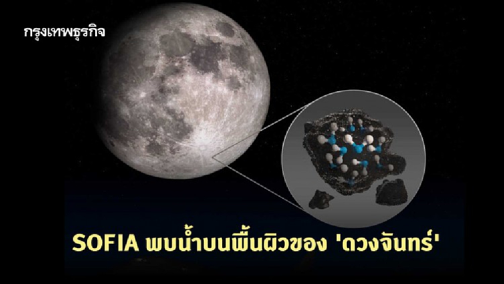 'SOFIA' พบน้ำบนพื้นผิวของ 'ดวงจันทร์'