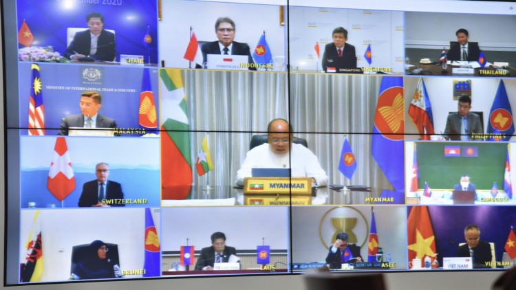 รัฐมนตรีการค้าอาเซียน-สมาพันธรัฐสวิส ร่วมมือฟื้นเศรษฐกิจจากวิกฤตโควิด-19