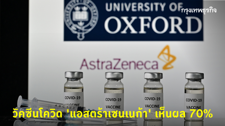 'แอสตร้าเซนเนก้า' ยันผลทดลองวัคซีนโควิด มีประสิทธิภาพ 70%