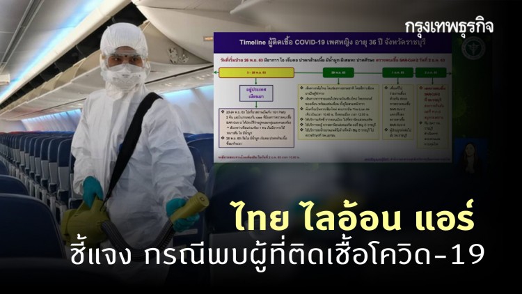 สายการบิน ไทย ไลอ้อน แอร์ แจงกรณีพบผู้ที่ติดเชื้อโควิด-19