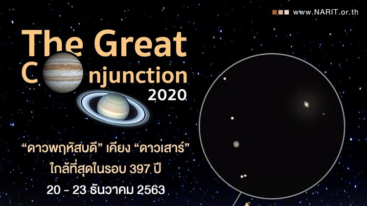 จับตา! 'ดาวพฤหัสบดีเคียงดาวเสาร์' ใกล้ที่สุดในรอบ 397 ปี 20-23 ธ.ค.นี้