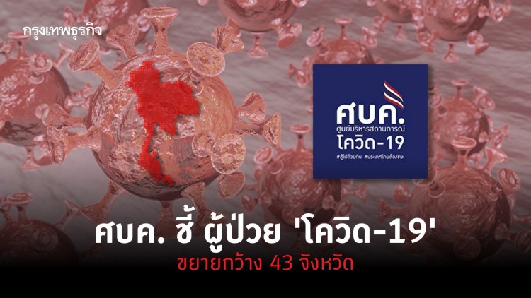 ศบค. ชี้ ผู้ป่วย 'โควิด-19' ขยายกว้าง 43 จังหวัด