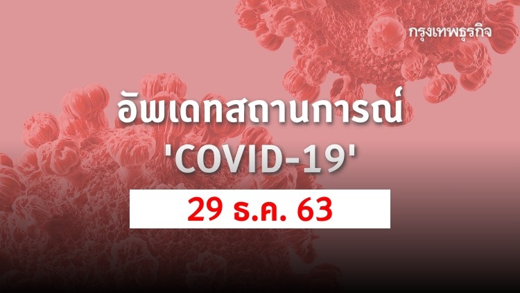 อัพเดทสถานการณ์ 'โควิด-19' วันที่ 29 ธันวาคม 2563