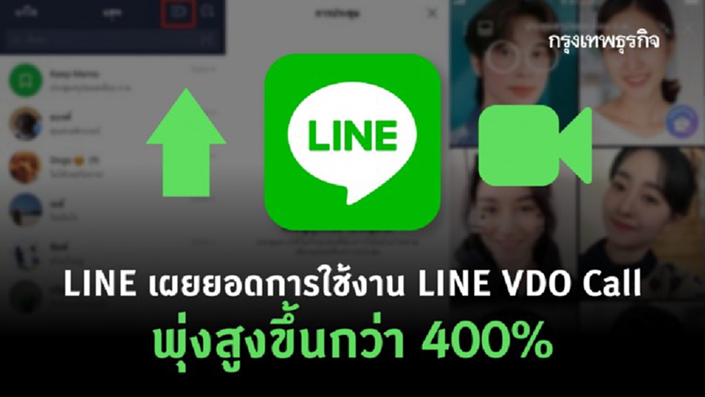 LINE VDO Call พุ่งกระฉูด 400% รับเวิร์คฟรอมโฮมระอุ