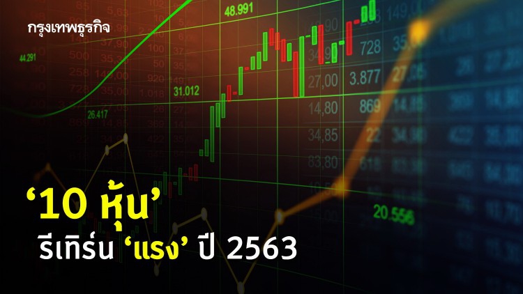 '10 หุ้น' รีเทิร์น 'แรง' แห่งปี 2563 !