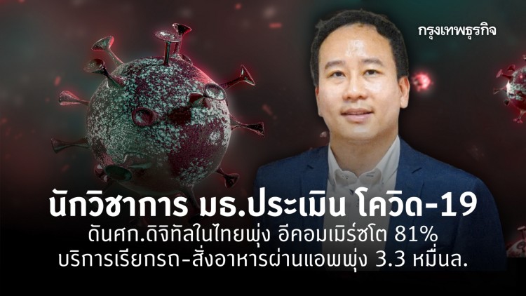  โควิด-19 ดันอีคอมเมิร์ซโต 81% สั่งบริการ-อาหารผ่านแอพสะพัด 3.3 หมื่นล.