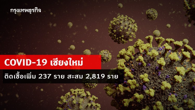 'เชียงใหม่' พบผู้ติดเชื้อ 'โควิด-19' เพิ่ม 237 ราย ยอดสะสมระลอกใหม่ 2,819 ราย