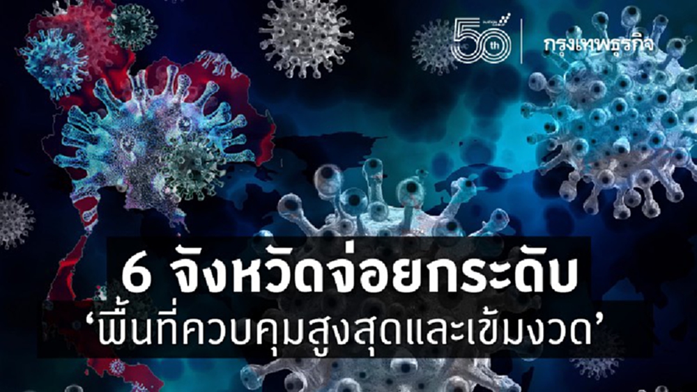 6 จังหวัดจ่อปรับเป็น'พื้นที่ควบคุมสูงสุดและเข้มงวด'โควิด19
