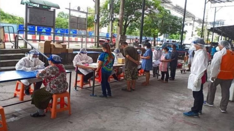 คัดกรองเชิงรุกตรวจหา 'เชื้อโควิด 19' เมืองนนทบุรี - ลุยตลาดกรมชลประทาน