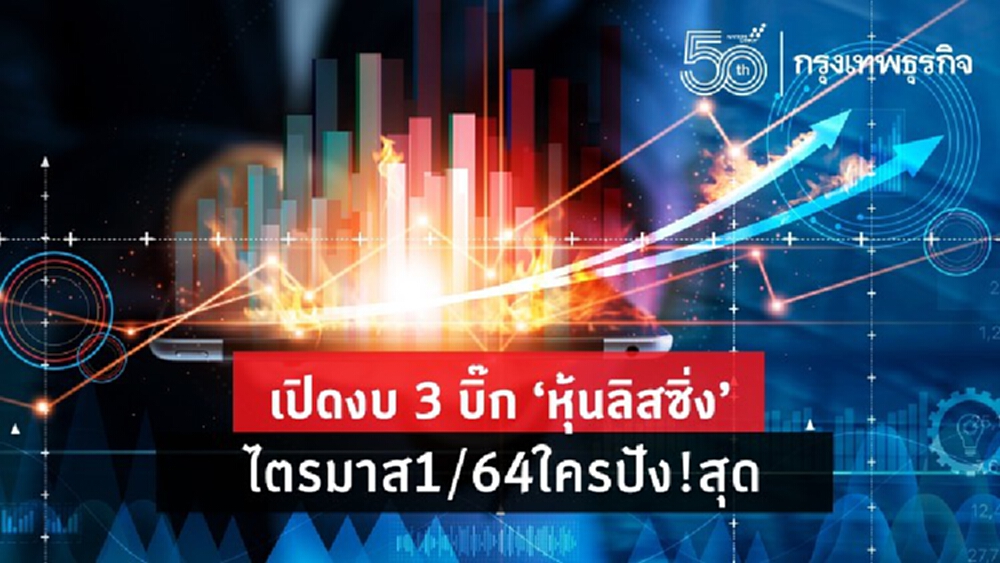 เปิดงบ 3 บิ๊ก'หุ้นลิสซิ่ง'ไตรมาส1/64ใครปัง!สุด