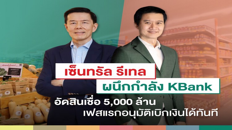 เซ็นทรัล รีเทล ผนึก กสิกรไทย ดัน “สินเชื่อเพื่อคู่ค้าCRC” 5,000 ล้าน