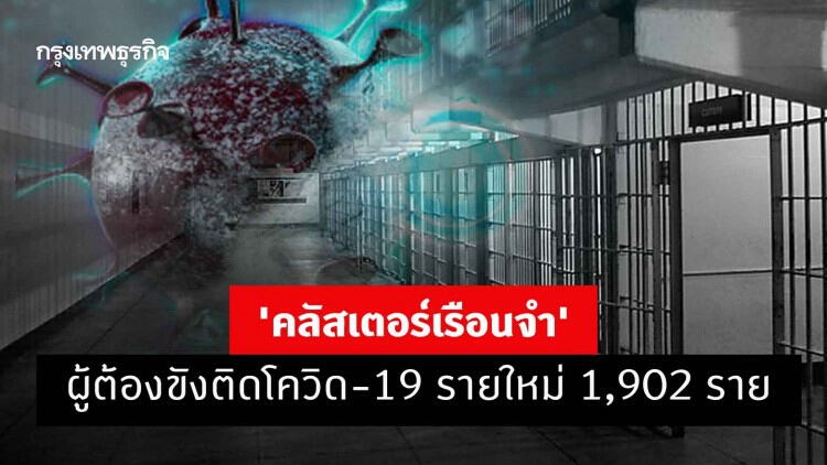 'คลัสเตอร์เรือนจำ' ผู้ต้องขังติดโควิด-19 รายใหม่ 1,902 ราย