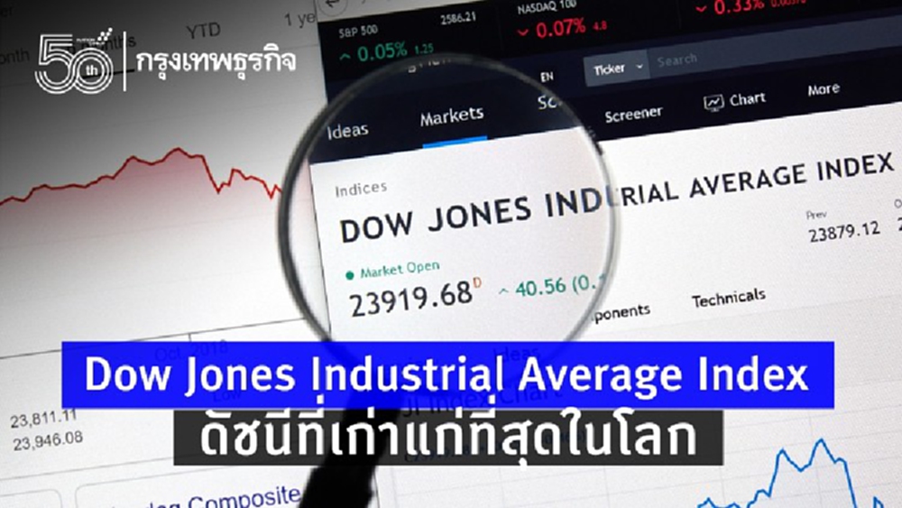 Dow Jones Industrial Average Index ดัชนีที่เก่าแก่ที่สุดในโลก