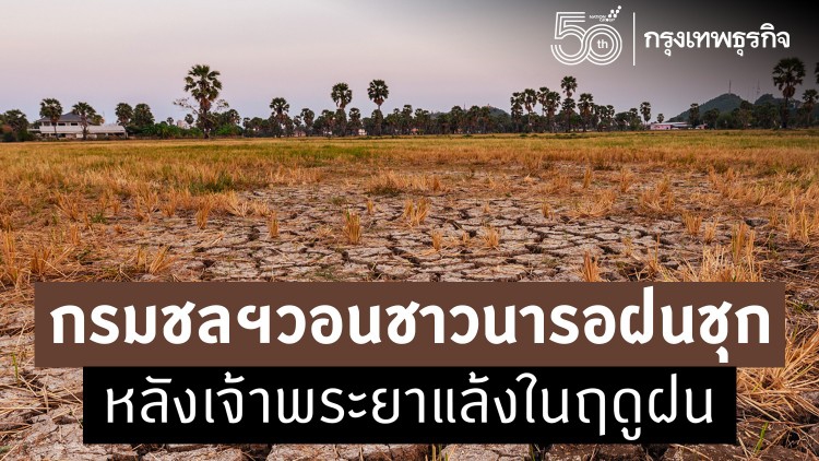 กรมชลฯวอนชาวนารอฝนชุก หลังเจ้าพระยาแล้งในฤดูฝน