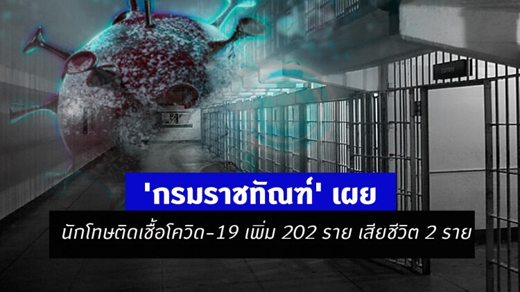 'กรมราชทัณฑ์' เผย นักโทษติดเชื้อโควิด-19 เพิ่ม 202 ราย เสียชีวิต 2 ราย