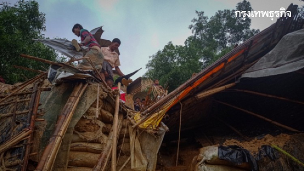 UNHCR เร่งบรรเทาเหตุ'น้ำท่วม-ดินถล่ม'ค่ายผู้ลี้ภัยโรฮิงญา