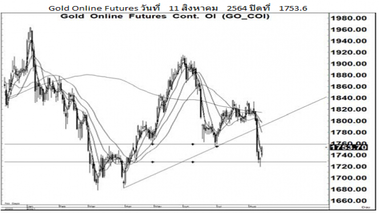 Daily Gold Futures (13 ส.ค.64)