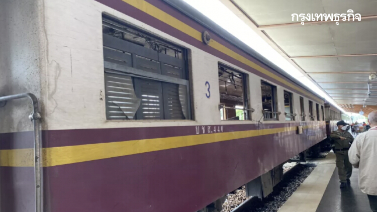 จนท.รอทหารเคลียร์พื้นที่ ซ่อมรางรถไฟถูกวางระเบิด