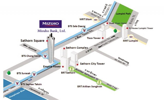 ธนาคาร มิซูโฮ จำกัด สาขากรุงเทพฯ จะย้ายที่ทำการ