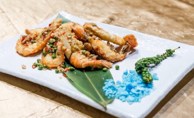 กุ้งแม่น้ำพร้อมรสชาติที่เข้ากันอย่างลงตัว 