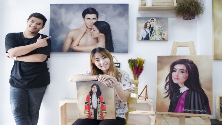 วาดภาพเหมือนแนวสีน้ำมันสไตล์ Modern Art Painting