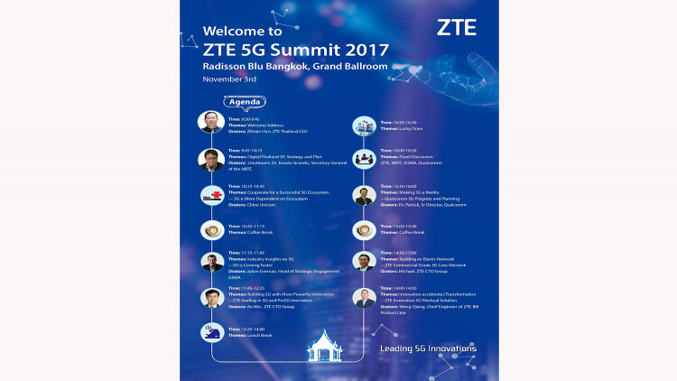 The start of ZTE 5G Summit 2017 in Bangkok