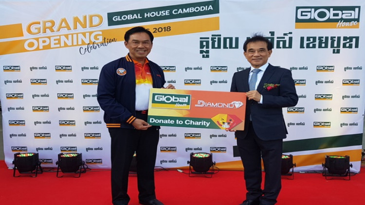 ‘ตราเพชร’ ร่วมยินดีโกลบอลเฮ้าส์รุกเปิดสาขาในกัมพูชา