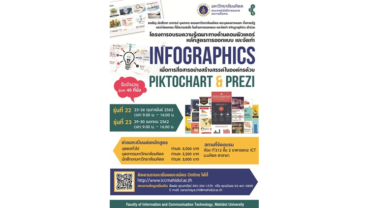 หลักสูตรการออกแบบและจัดทำ Infographics 