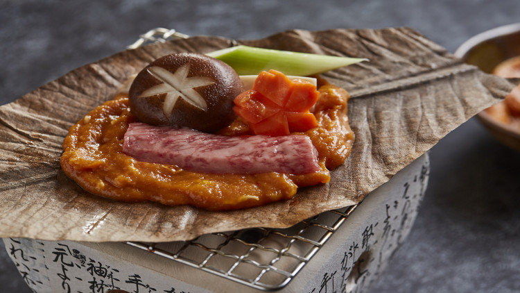 คุโรเกะ วากิว ฮิดะกิว โฮบะยากิ ห้องอาหารคิซาระ