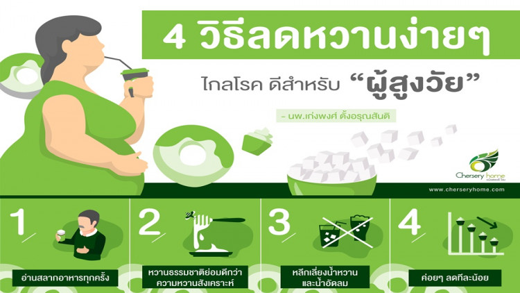 สรุป 4 วิธีลดหวานง่ายๆ ... ไกลโรค ดีสำหรับผู้สูงวัย
