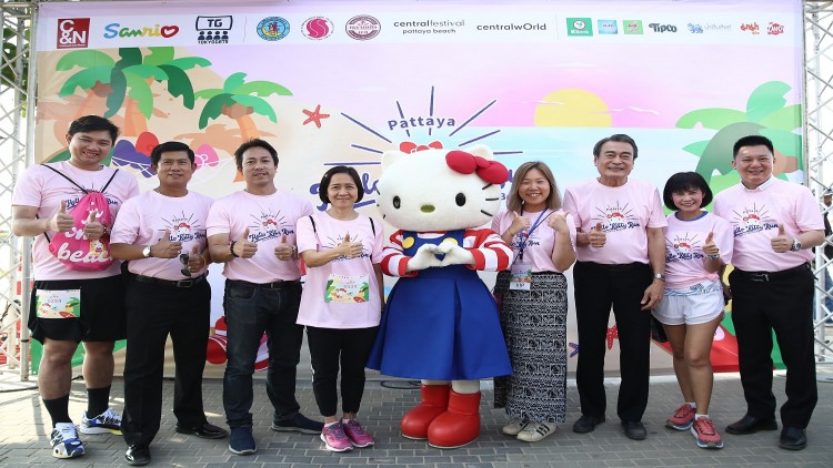ยกขบวนกระหึ่มชายหาดพัทยา Hello Kitty Run Pattaya 2019