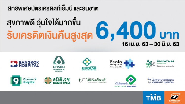 บัตรเครดิตทีเอ็มบี และบัตรเครดิตธนชาตมอบโปรโมชั่นสุขภาพดี