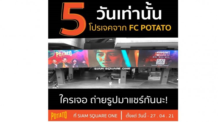 บิลบอร์ดเกลื่อนเมือง “POTATO”  เปิดตัวสุดปัง!!