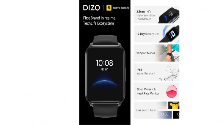 DIZO บริษัทในกลุ่ม realme Techlife เปิดตัวสมาร์ทวอทช์