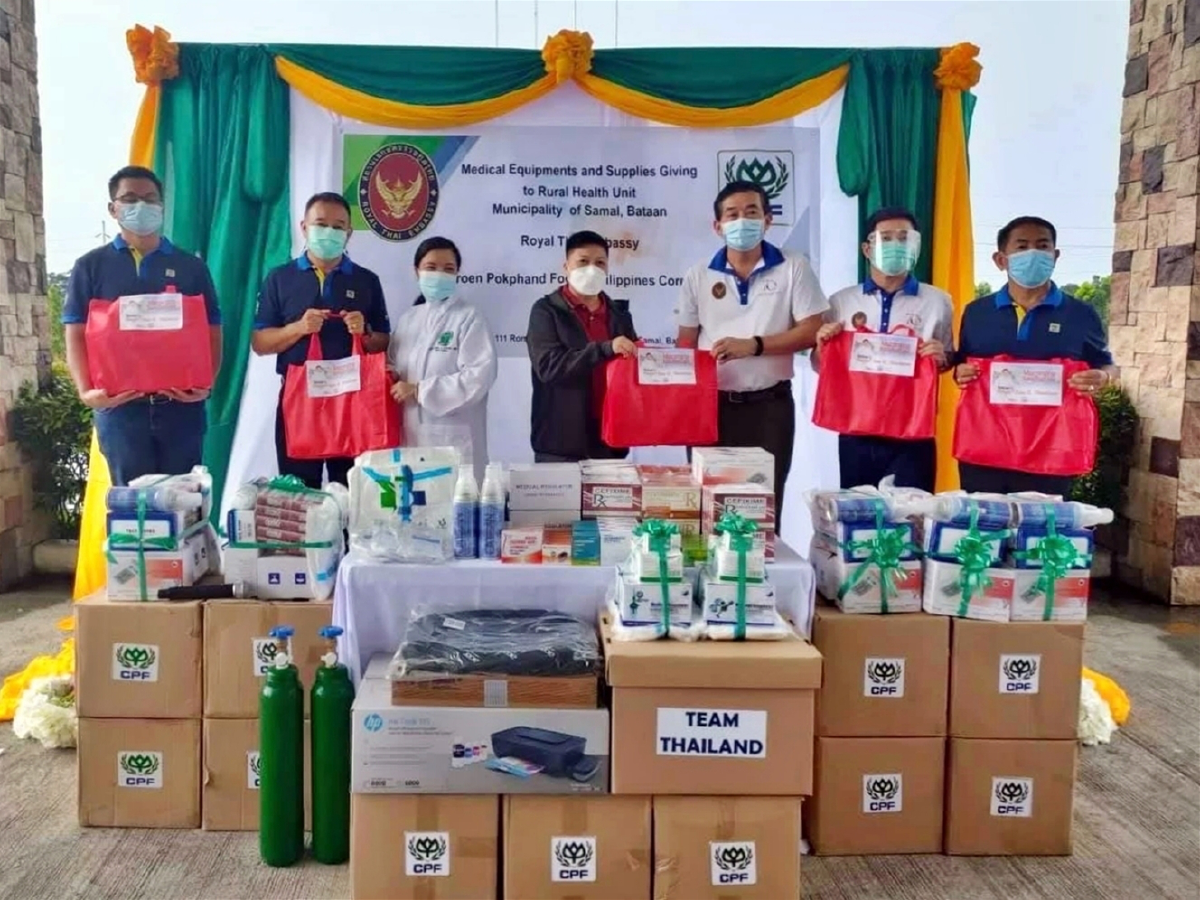 CPF ฟิลิปปินส์ ร่วมกับสถานเอกอัครราชทูต ณ กรุงมะนิลา มอบครุภัณฑ์ทางการแพทย์
