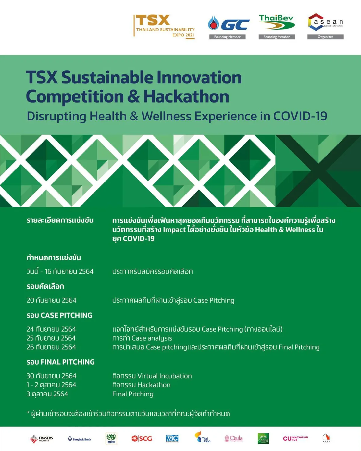 เชิญร่วมประกวด…ค้นหาสุดยอดนวัตกร “TSX Sustainable Innovation Competition & Hackathon”