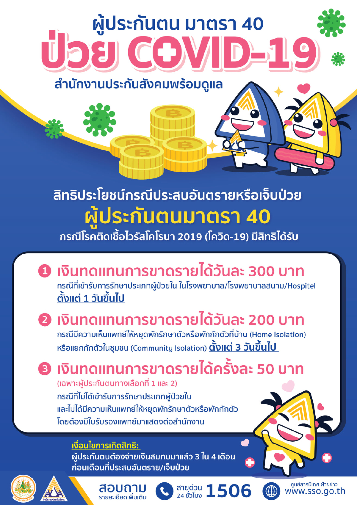 เงินเยียวยาประกันสังคม มาตรา 40 นัดโอนอีกวันนี้ เช็คอัพเดท ยื่นทบทวนสิทธิ์ประกาศผลวันไหน