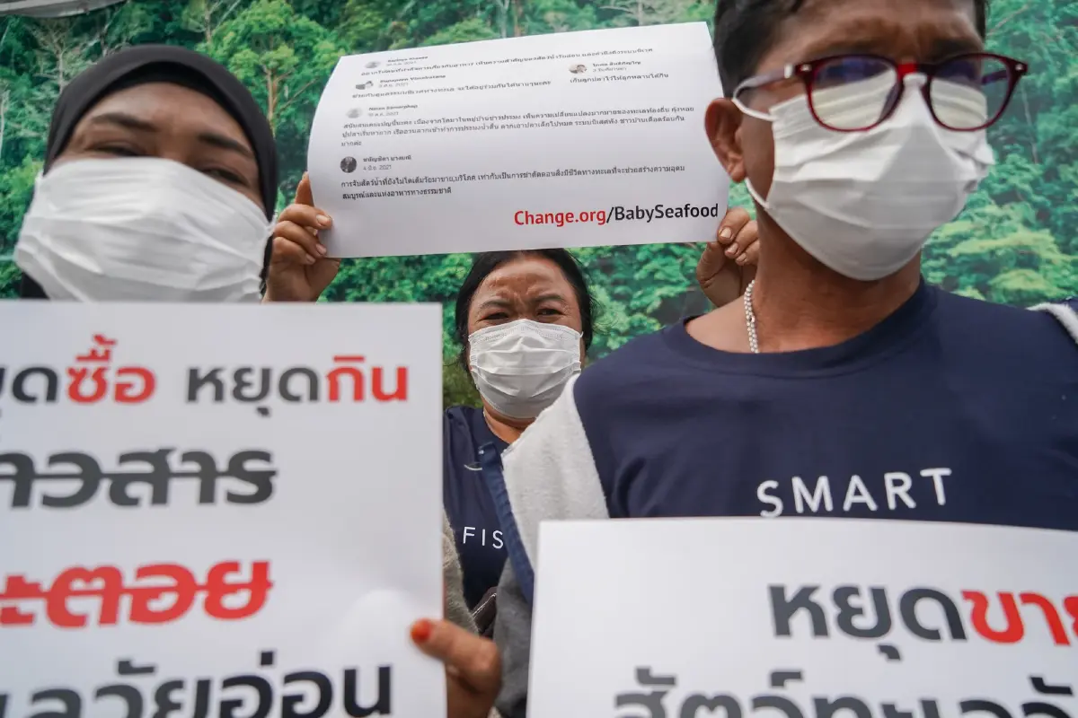 หอบ 1.2 หมื่นชื่อยื่น “ซูเปอร์มาร์เก็ต” หยุดขายสัตว์น้ำโตไม่เต็มวัย