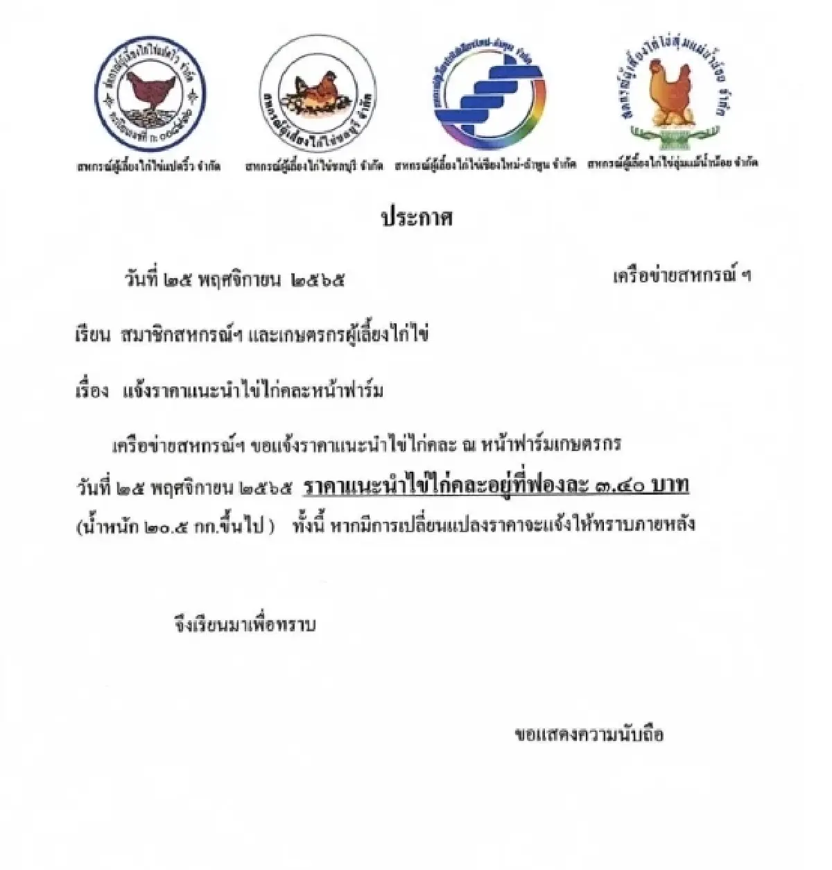 "ราคาไข่ไก่" วันนี้ เบอร์ 0-3 เช็กล่าสุดจากตลาดสด หลังปรับลดแผงละ 6 บาท