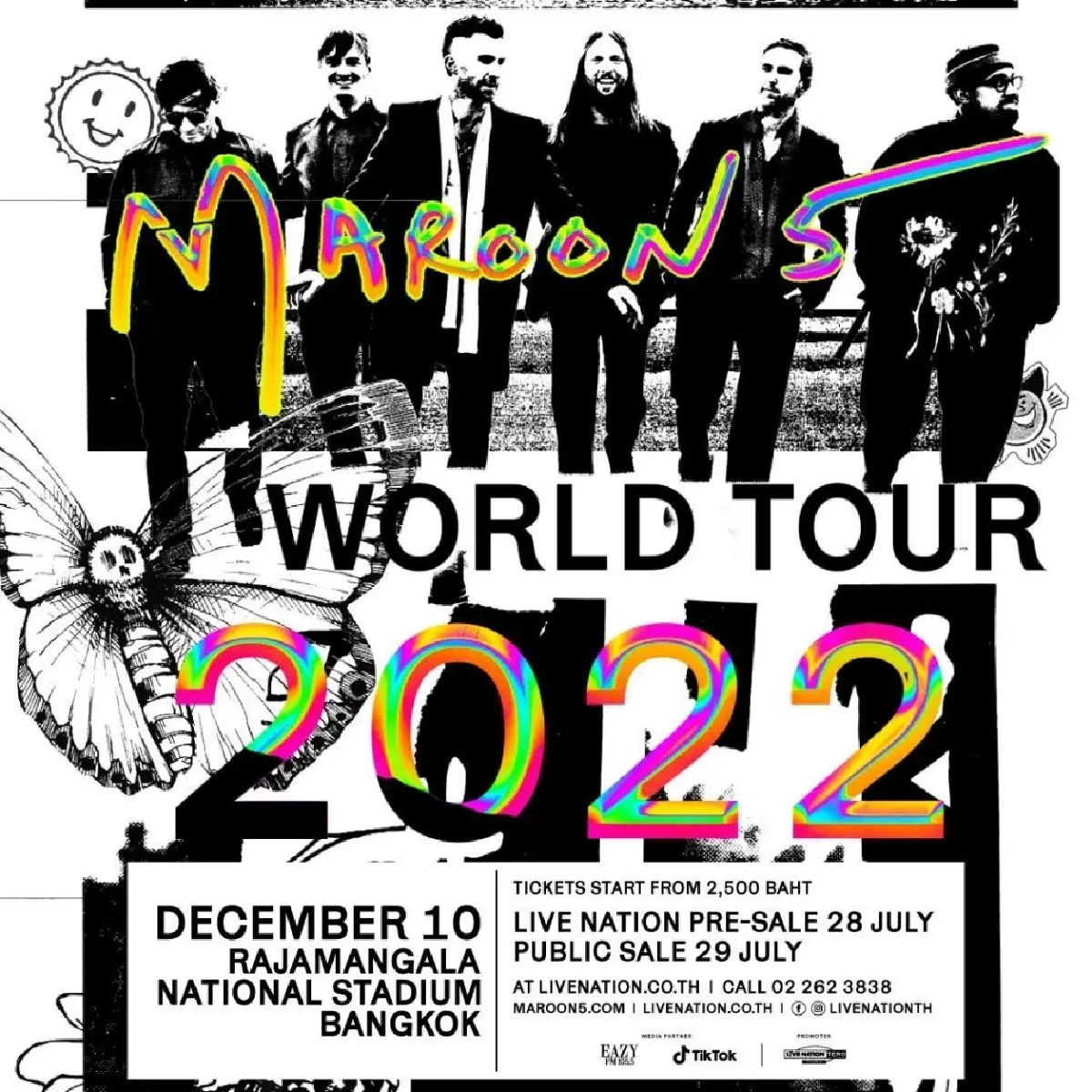 นับถอยหลังคอนเสิร์ต MAROON 5 ครั้งแรกที่สนามราชมังคลากีฬาสถาน